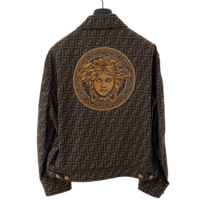 Fendi Polyester/Cotton Fendace Jacquard Blazer Jacket