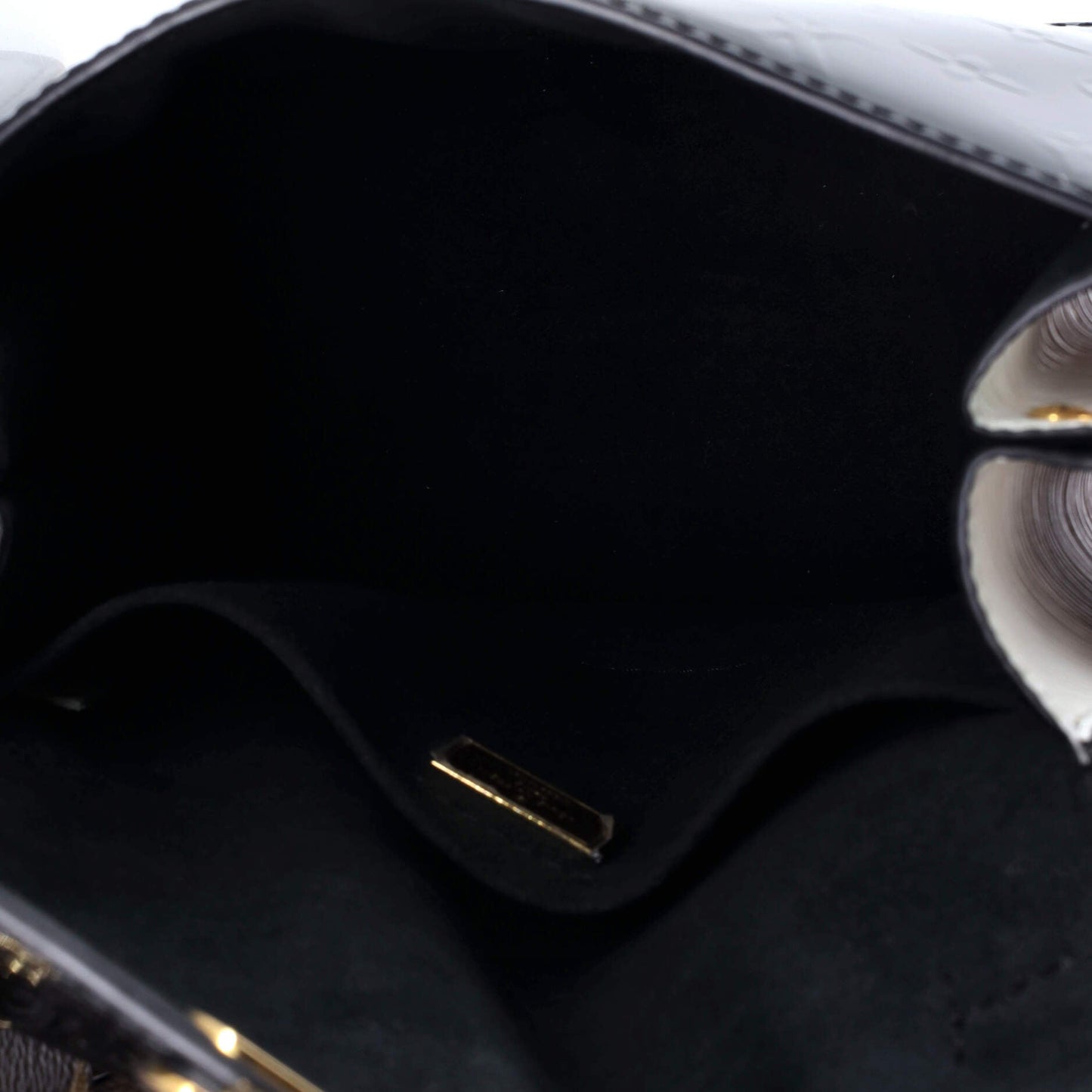 Louis Vuitton Spring Street NM Handbag Monogram Vernis with Monogram Canvas and Epi Leather