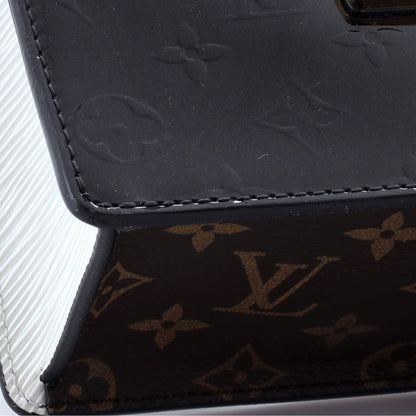 Louis Vuitton Spring Street NM Handbag Monogram Vernis with Monogram Canvas and Epi Leather