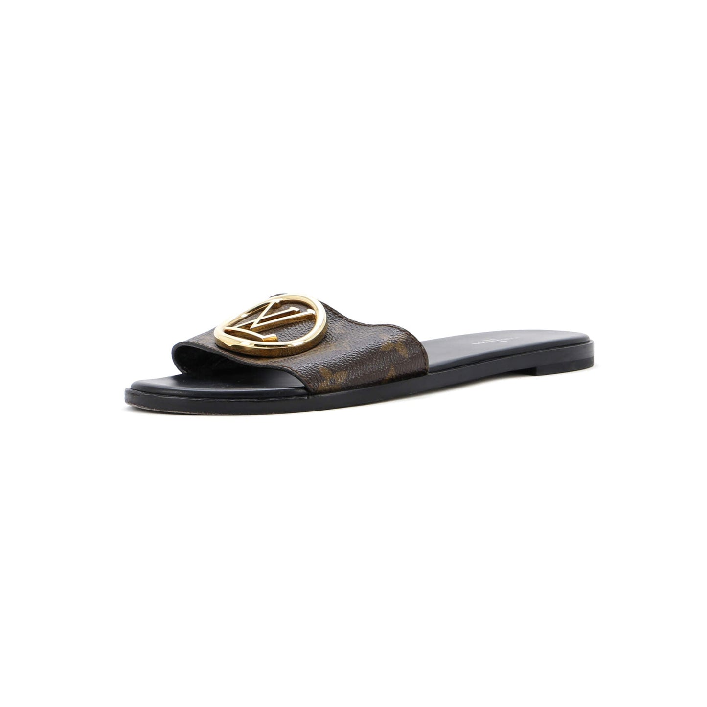 Louis Vuitton Women's Lock It Flat Mule Sandals Monogram Canvas