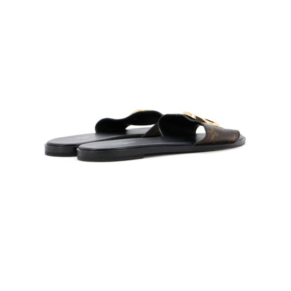 Louis Vuitton Women's Lock It Flat Mule Sandals Monogram Canvas