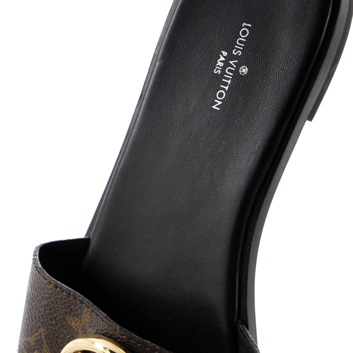 Louis Vuitton Women's Lock It Flat Mule Sandals Monogram Canvas