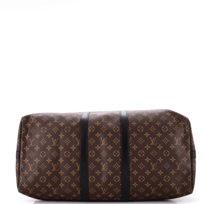 Louis Vuitton Keepall Bandouliere Bag Macassar Monogram Canvas 50