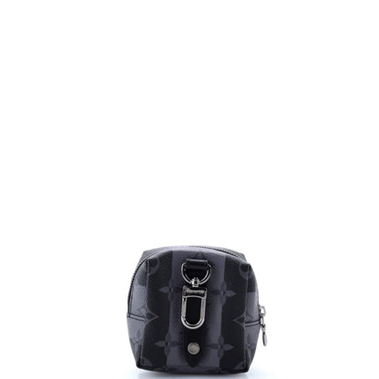 Louis Vuitton Nigo Squared Pouch Bag Charm Printed Monogram Eclipse Canvas