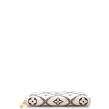 Louis Vuitton Zippy Wallet Monogram Empreinte Giant Broderies