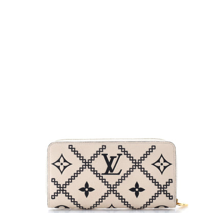 Louis Vuitton Zippy Wallet Monogram Empreinte Giant Broderies