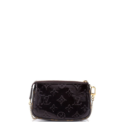 Louis Vuitton Pochette Accessoires Monogram Vernis with Monogram Canvas Mini