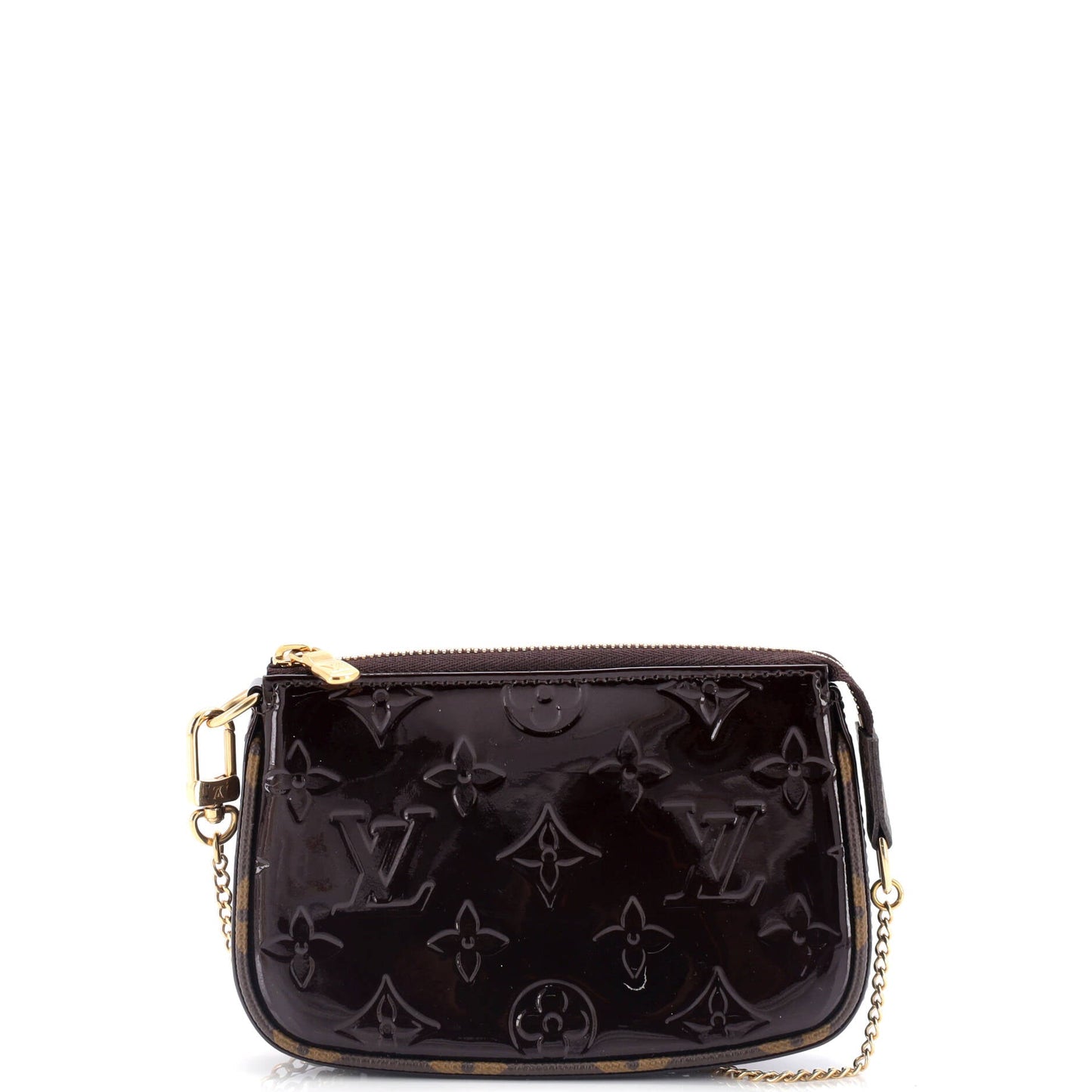 Louis Vuitton Pochette Accessoires Monogram Vernis with Monogram Canvas Mini