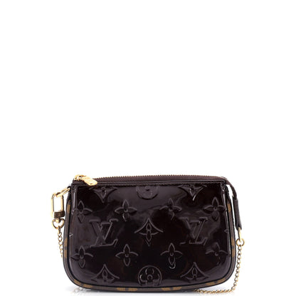 Louis Vuitton Pochette Accessoires Monogram Vernis with Monogram Canvas Mini