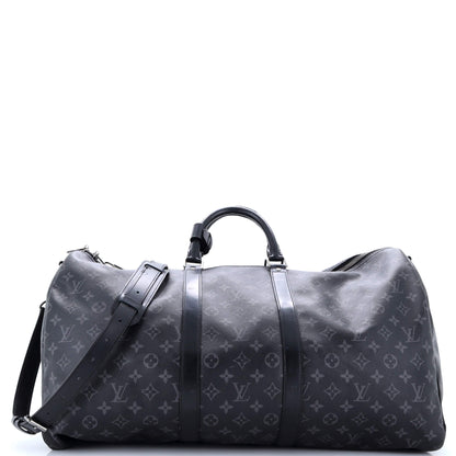 Louis Vuitton Keepall Bandouliere Bag Monogram Eclipse Canvas 55