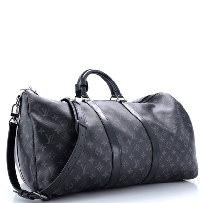 Louis Vuitton Keepall Bandouliere Bag Monogram Eclipse Canvas 55