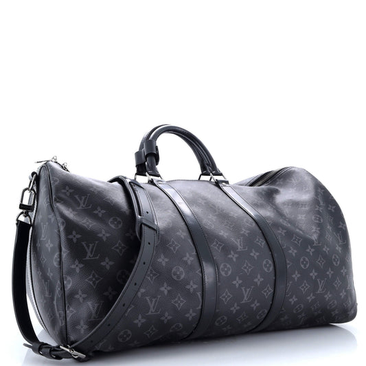 Louis Vuitton Keepall Bandouliere Bag Monogram Eclipse Canvas 55