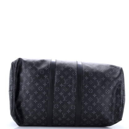 Louis Vuitton Keepall Bandouliere Bag Monogram Eclipse Canvas 55