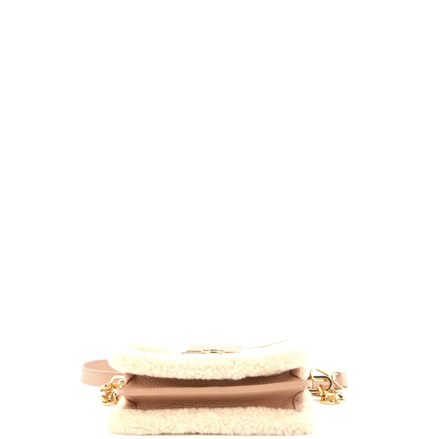Louis Vuitton Dauphine Shoulder Bag Leather with Shearling Mini