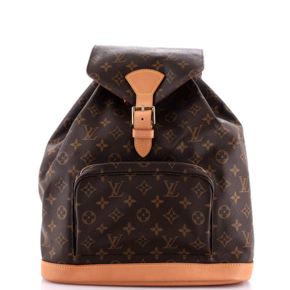 Louis Vuitton Vintage Montsouris Backpack Monogram Canvas GM