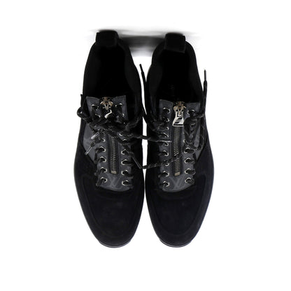 Louis Vuitton Men's Harlem Ankle Sneakers Suede with Monogram Eclipse