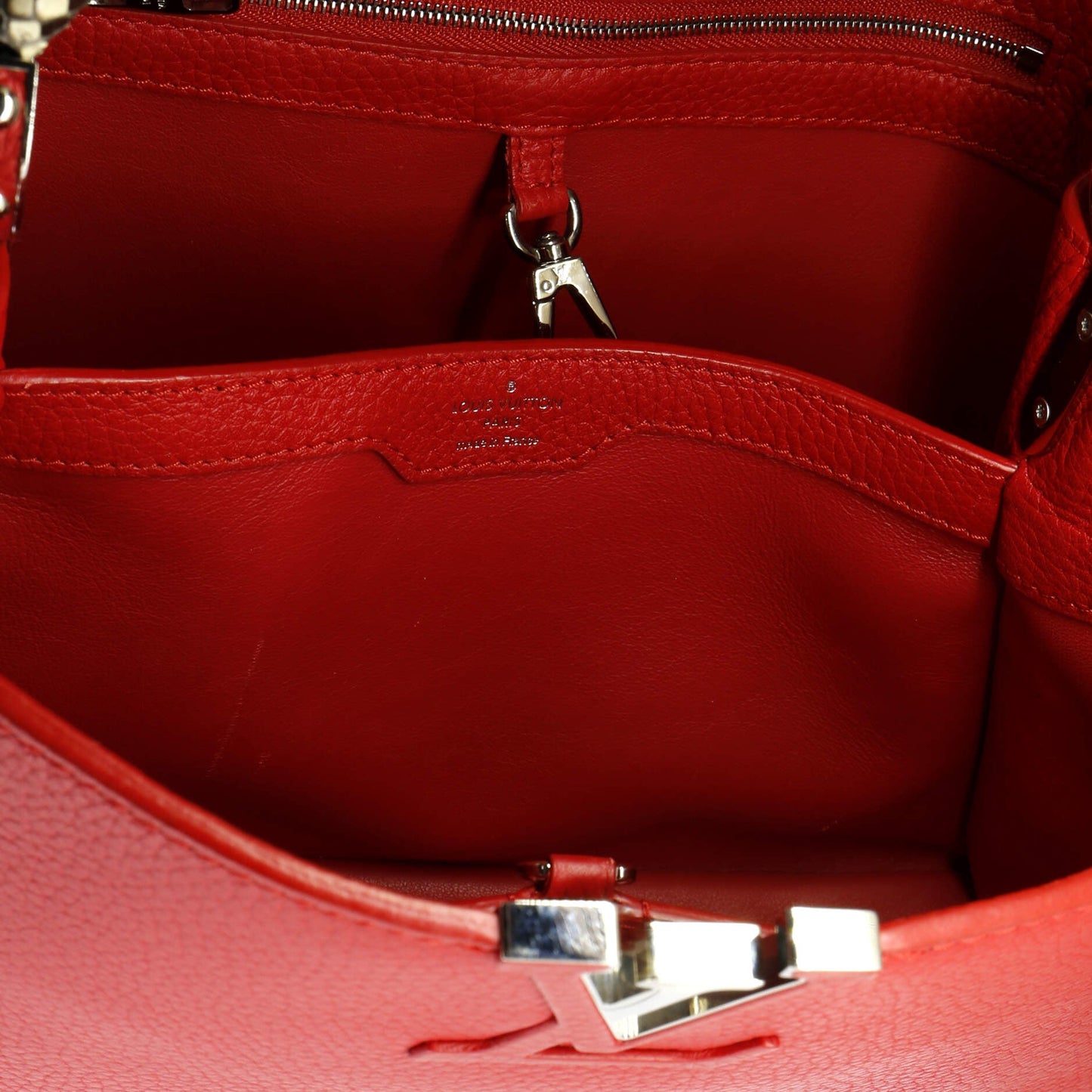 Louis Vuitton Capucines Bag Leather with Python PM