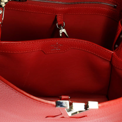 Louis Vuitton Capucines Bag Leather with Python PM