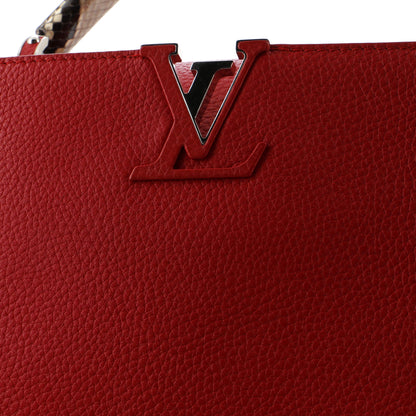 Louis Vuitton Capucines Bag Leather with Python PM