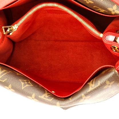Louis Vuitton Double V Handbag Calfskin with Monogram Canvas