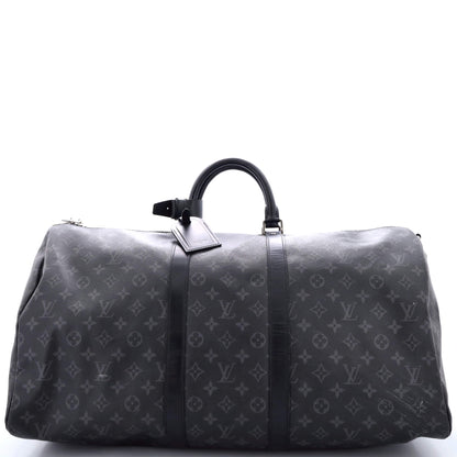 Louis Vuitton Keepall Bandouliere Bag Monogram Eclipse Canvas 55