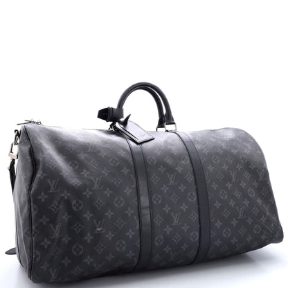 Louis Vuitton Keepall Bandouliere Bag Monogram Eclipse Canvas 55