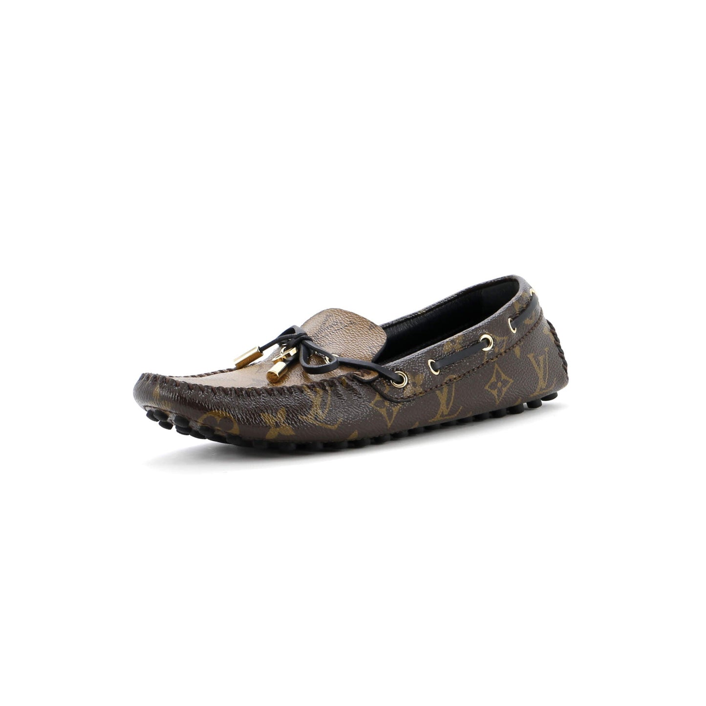 Louis Vuitton Women's Gloria Flat Loafers Reverse Monogram Canvas