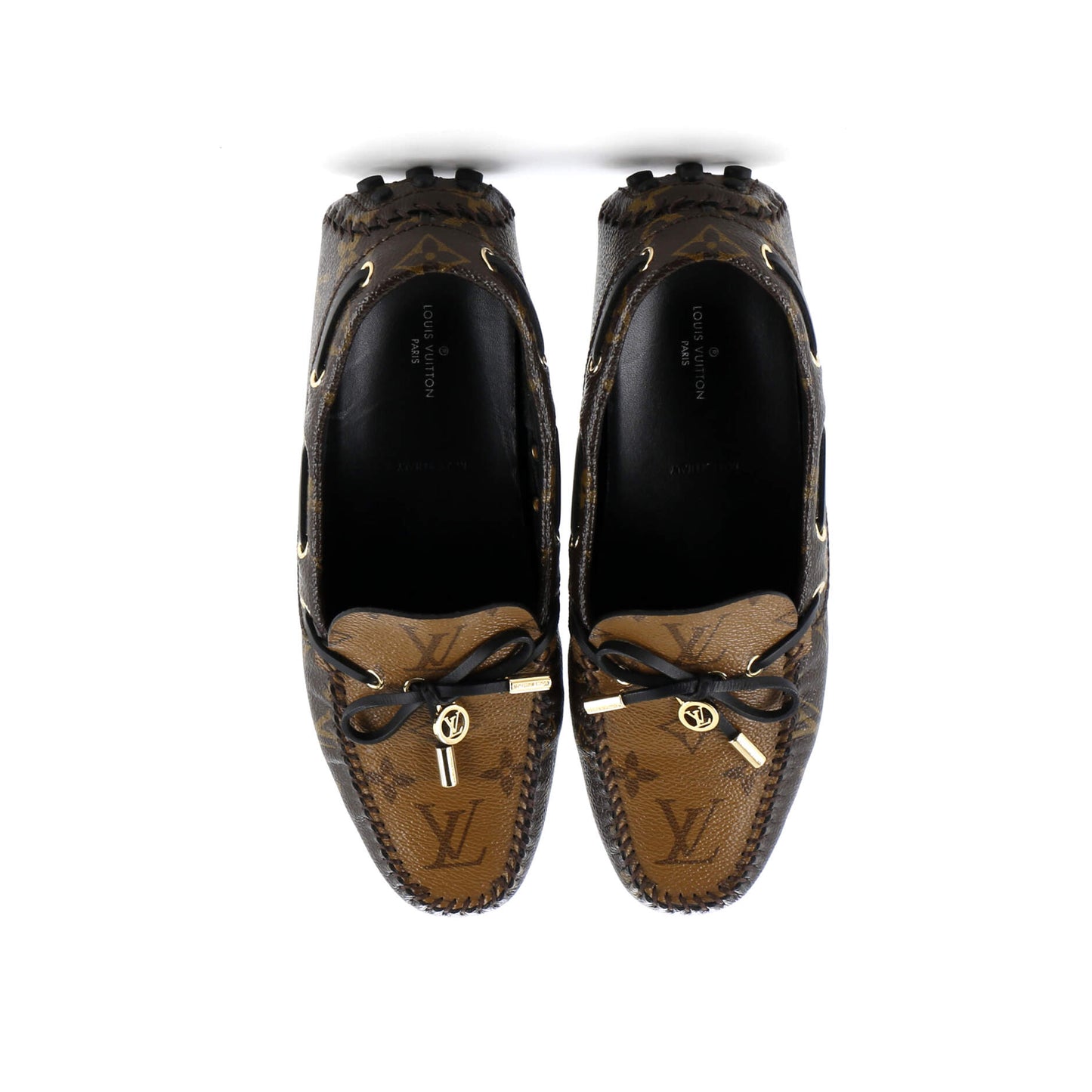 Louis Vuitton Women's Gloria Flat Loafers Reverse Monogram Canvas