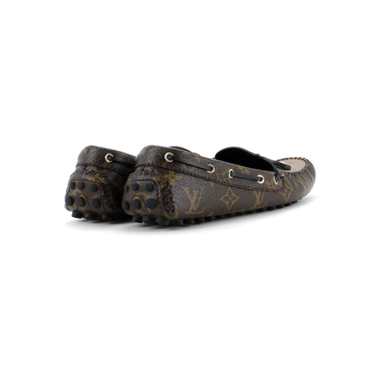 Louis Vuitton Women's Gloria Flat Loafers Reverse Monogram Canvas