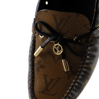 Louis Vuitton Women's Gloria Flat Loafers Reverse Monogram Canvas