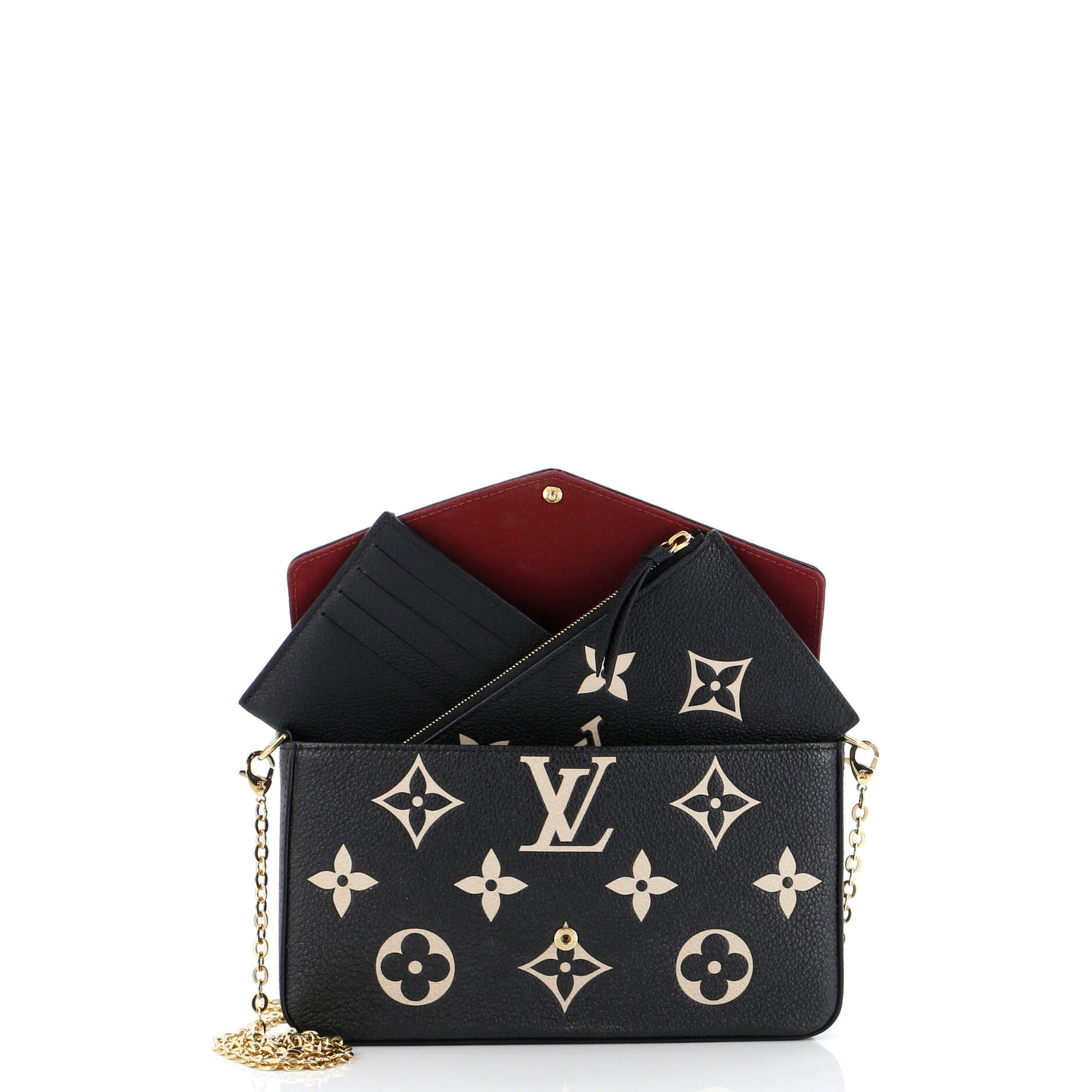 Louis Vuitton Felicie Pochette Bicolor Monogram Empreinte Giant