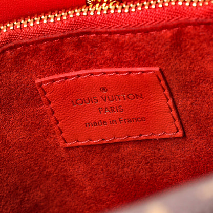 Louis Vuitton Double V Handbag Calfskin with Monogram Canvas