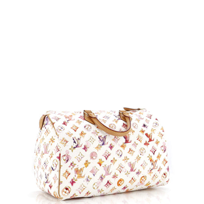 Louis Vuitton Speedy Handbag Monogram Watercolor Aquarelle 35
