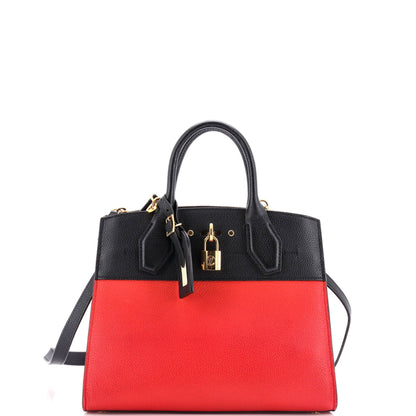 Louis Vuitton City Steamer Handbag Leather PM