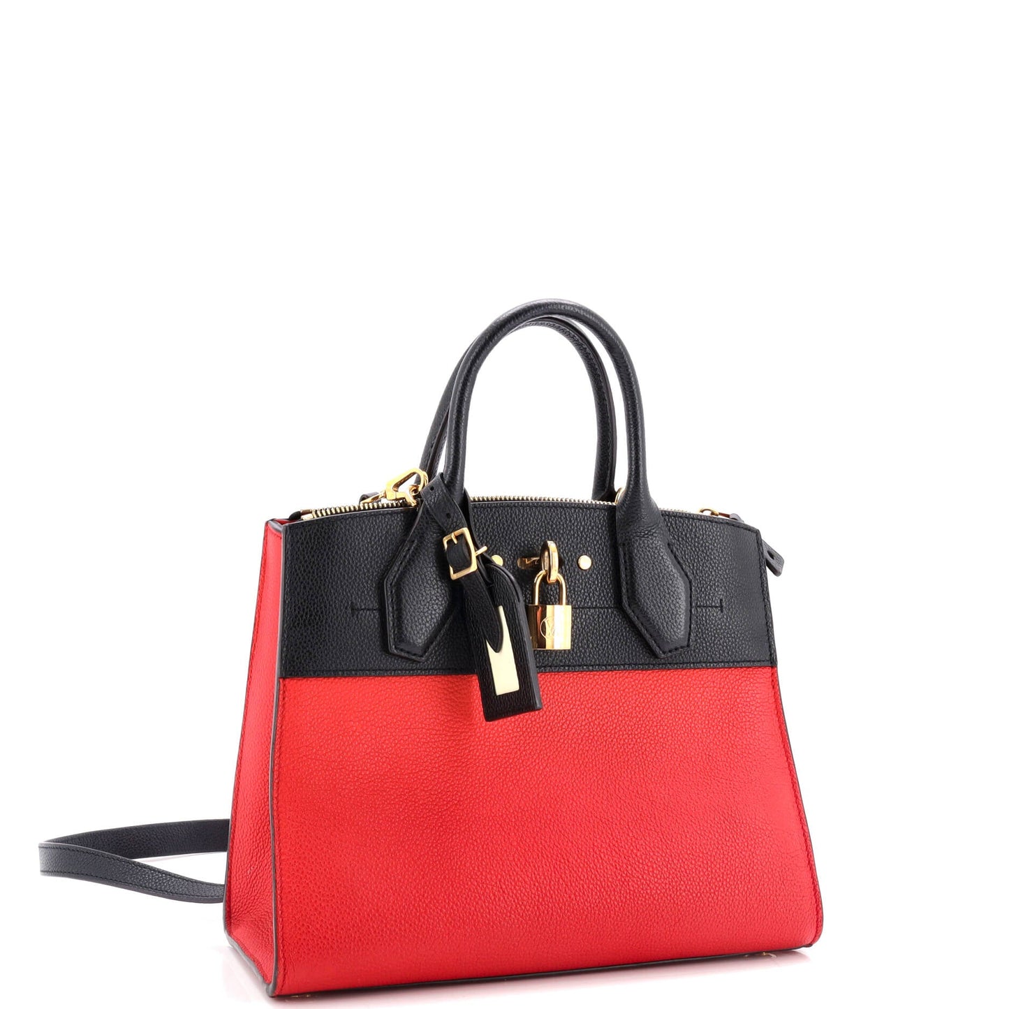 Louis Vuitton City Steamer Handbag Leather PM
