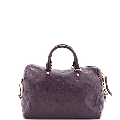 Louis Vuitton Speedy Bandouliere Bag Monogram Empreinte Leather 30