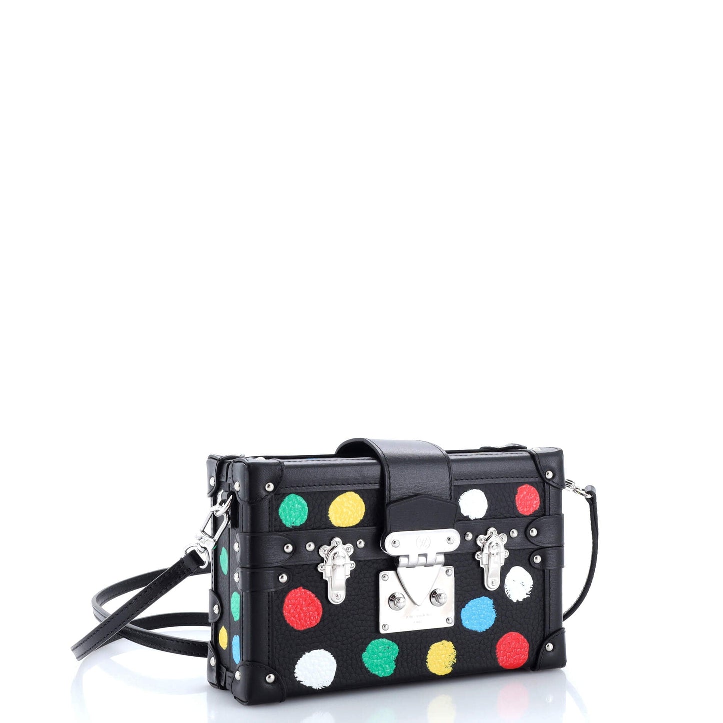 Louis Vuitton Petite Malle Handbag Yayoi Kusama Painted Dots Taurillon Leather