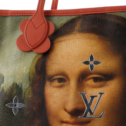 Louis Vuitton Neverfull NM Tote Limited Edition Jeff Koons Da Vinci Print Canvas MM