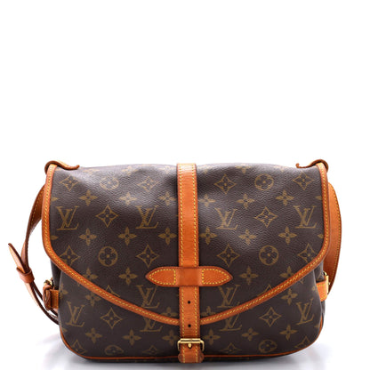 Louis Vuitton Saumur Handbag Monogram Canvas 30