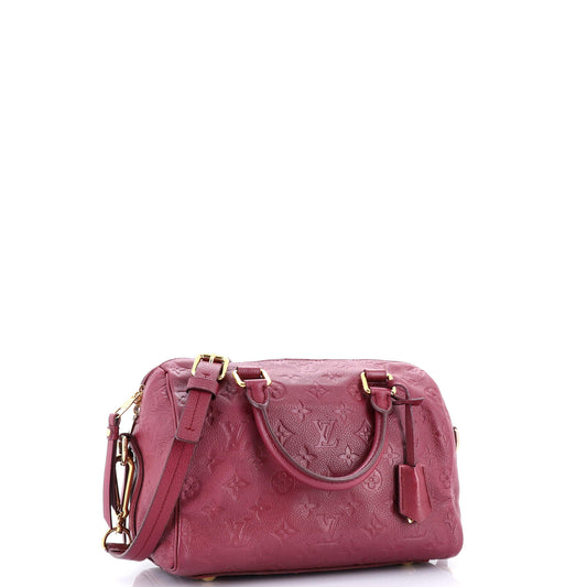 Louis Vuitton Speedy Bandouliere Bag Monogram Empreinte Leather 25