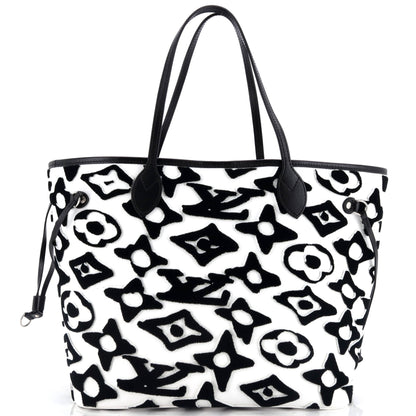 Louis Vuitton Neverfull NM Tote Limited Edition Urs Fischer Tufted Monogram Canvas MM
