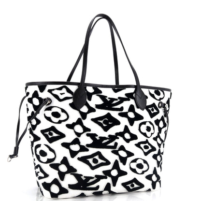 Louis Vuitton Neverfull NM Tote Limited Edition Urs Fischer Tufted Monogram Canvas MM