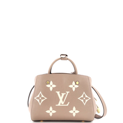 Louis Vuitton Montaigne Handbag Bicolor Monogram Empreinte Giant BB