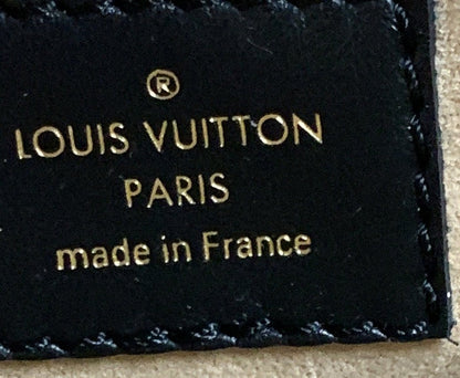Louis Vuitton On My Side Tote Leather with Monogram Canvas MM