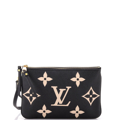 Louis Vuitton Double Zip Pochette Bicolor Monogram Empreinte Giant