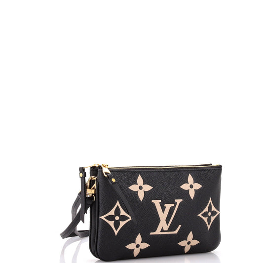Louis Vuitton Double Zip Pochette Bicolor Monogram Empreinte Giant