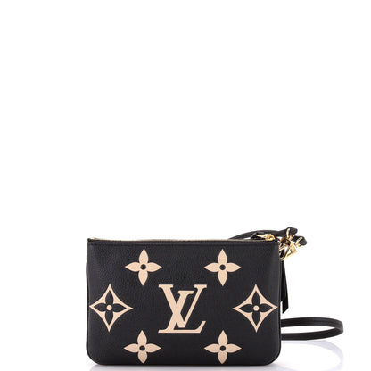 Louis Vuitton Double Zip Pochette Bicolor Monogram Empreinte Giant