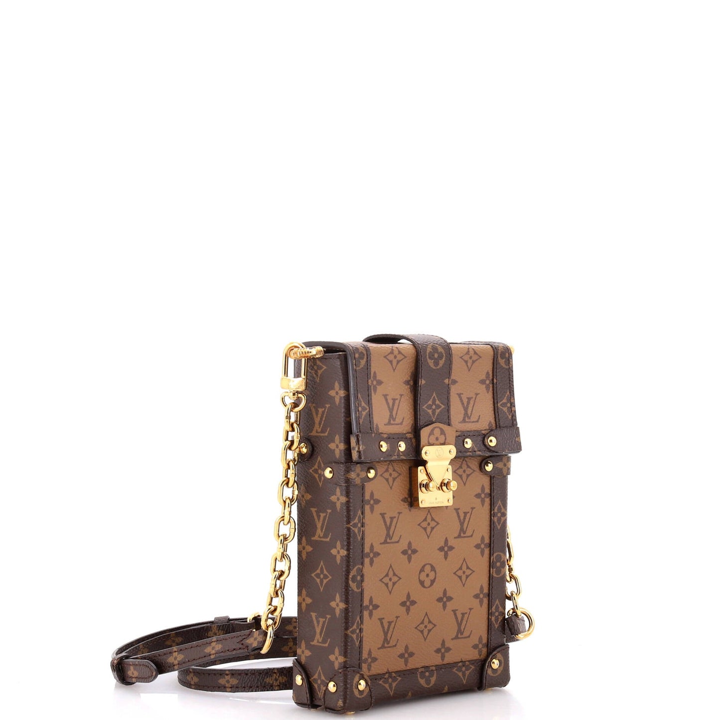 Louis Vuitton Vertical Trunk Pochette Reverse Monogram Canvas