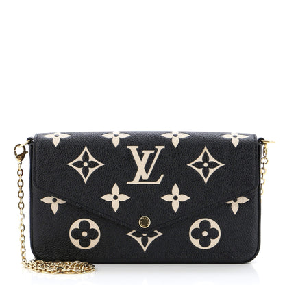 Louis Vuitton Felicie Pochette Bicolor Monogram Empreinte Giant