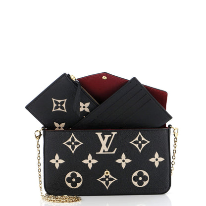 Louis Vuitton Felicie Pochette Bicolor Monogram Empreinte Giant